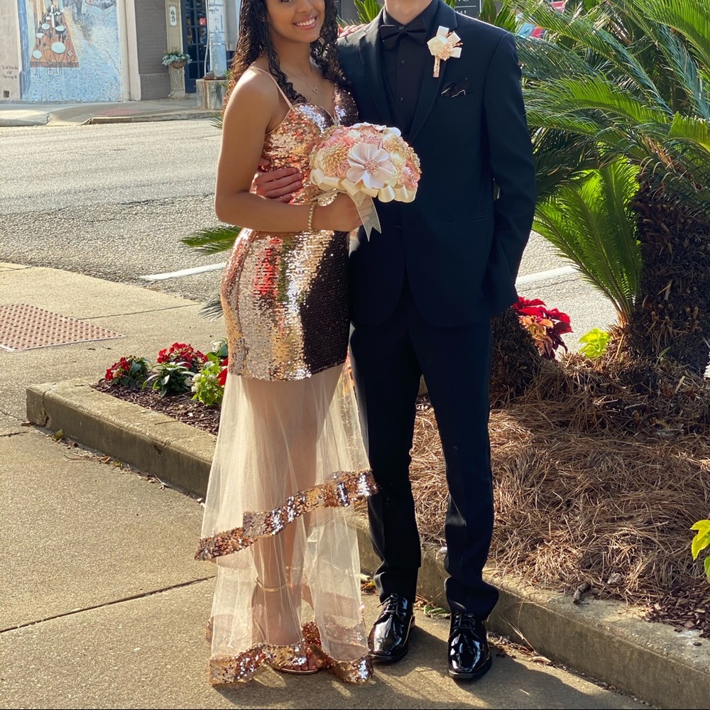 ON SALE Rose Gold Prom Dress